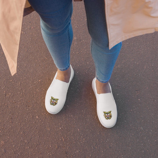 ZIM "Pathway Pulse" Women's White Canvas Slip-On Shoes