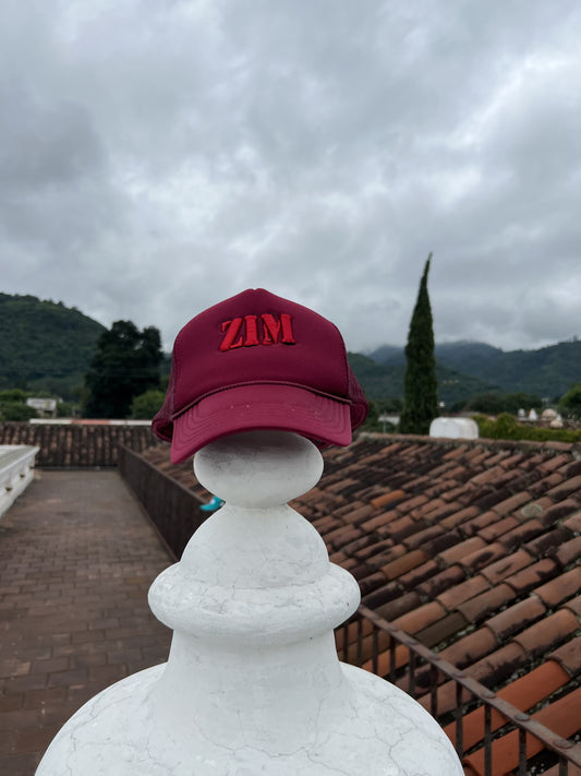 ZIM "Wanderlust" Maroon Mesh 5-Panel Hat