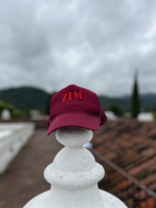 ZIM "Wanderlust" Maroon Mesh 5-Panel Hat