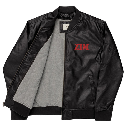 ZIM "Aurelia Noir" Leather Bomb Jacket
