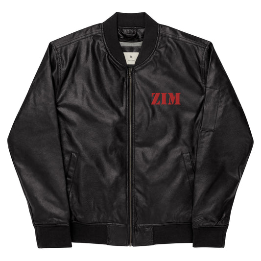 ZIM "Aurelia Noir" Leather Bomb Jacket