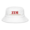 ZIM white terry cloth bucket hat